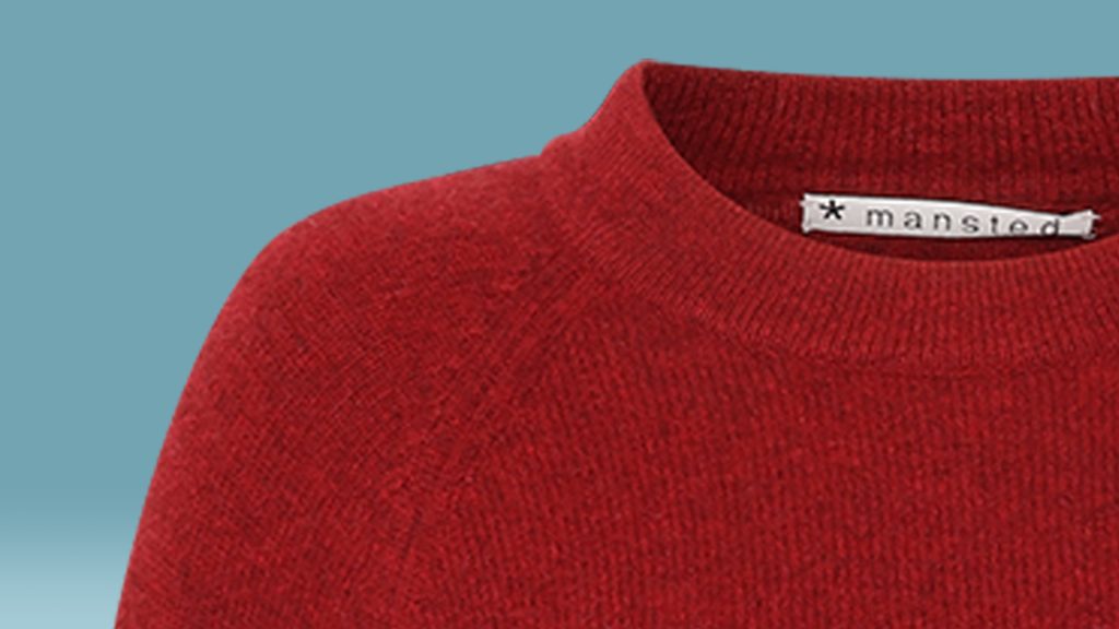 Close-up image of clothing texture and stitching captured through ghost mannequin photography