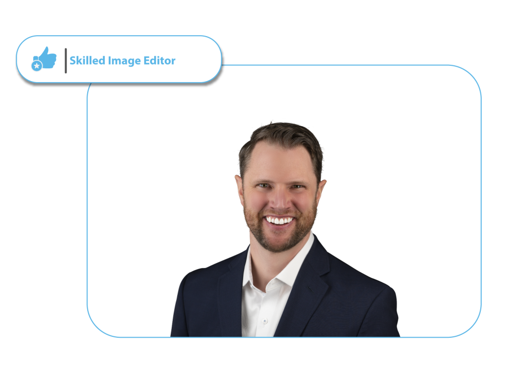 Professional photo retouching – portrait image enhanced by skilled editor