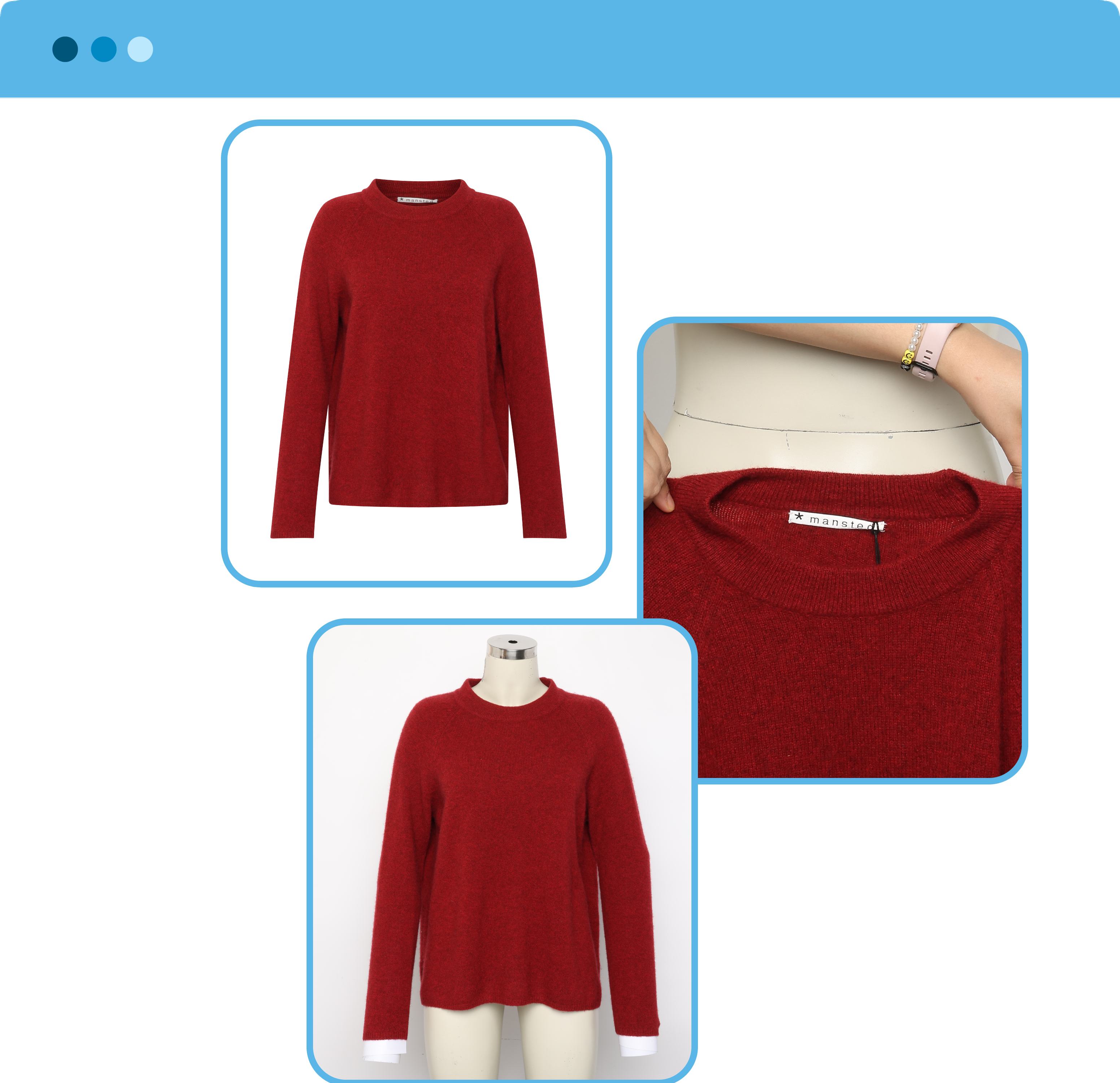 Before and after ghost mannequin editing showing neck joint manipulation on a gray t-shirt.