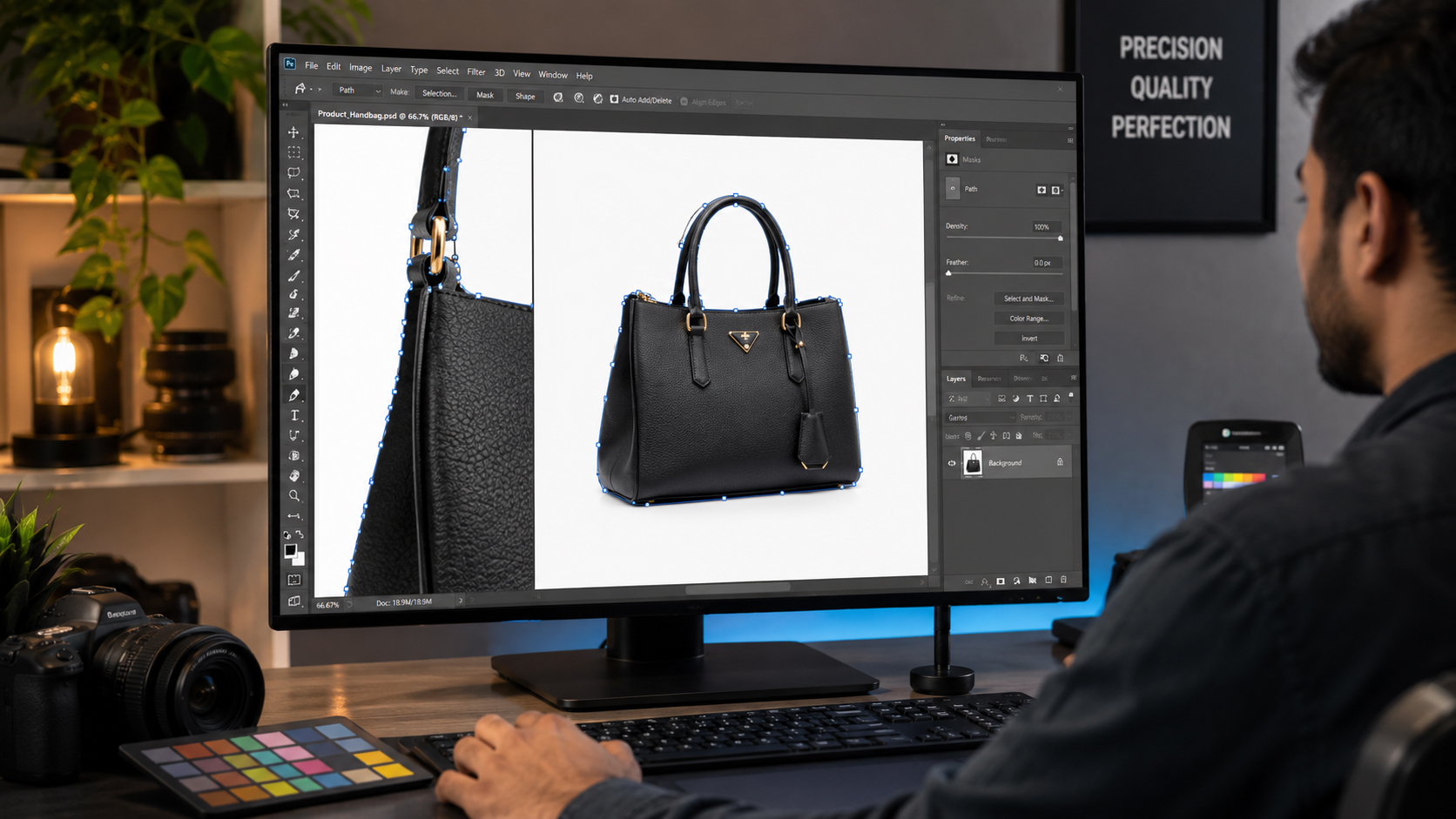 Manual clipping path around Amazon product for background removal - Amazon seller photo clipping path