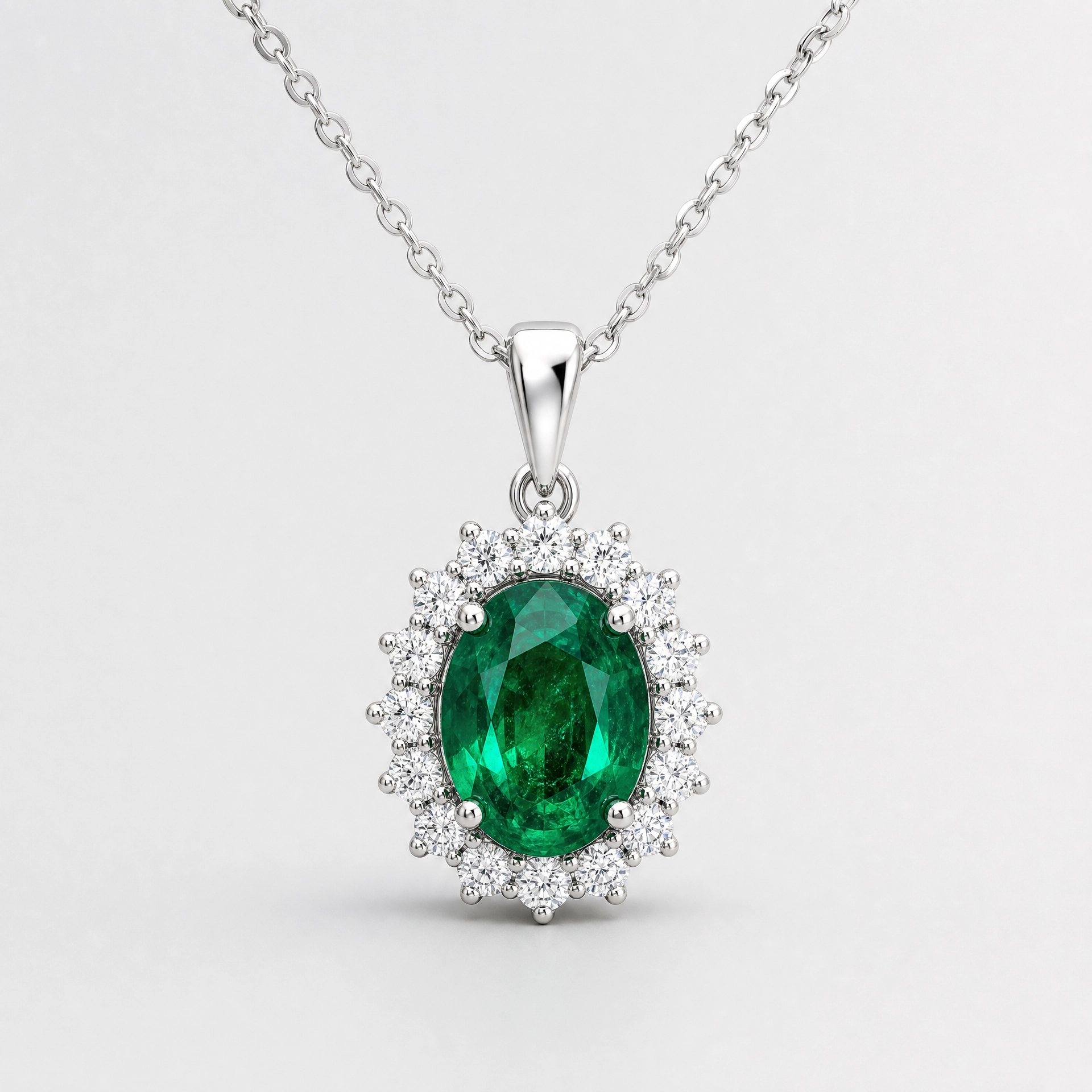 Jewelry retouching - emerald pendant