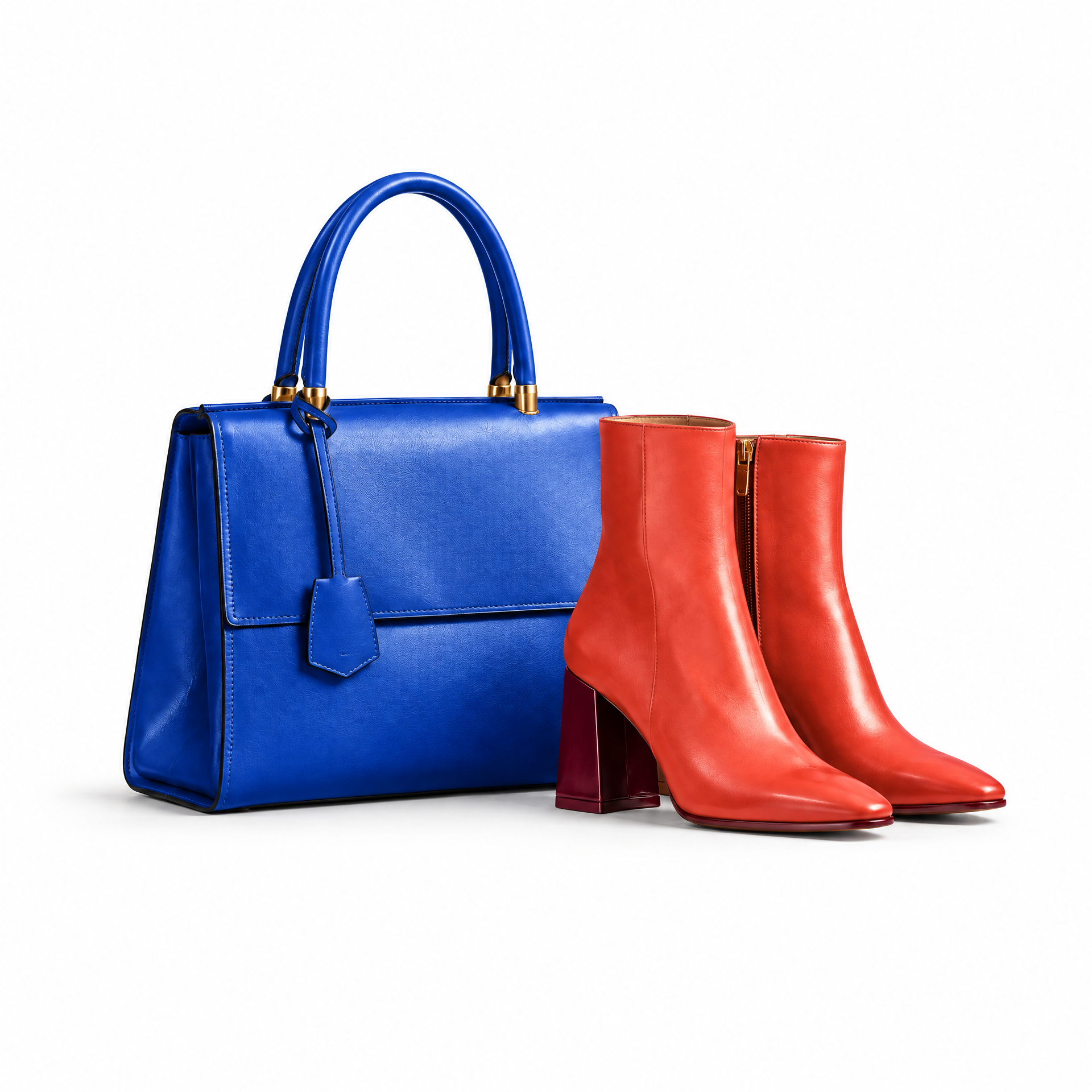 Bag and footwear after clipping path