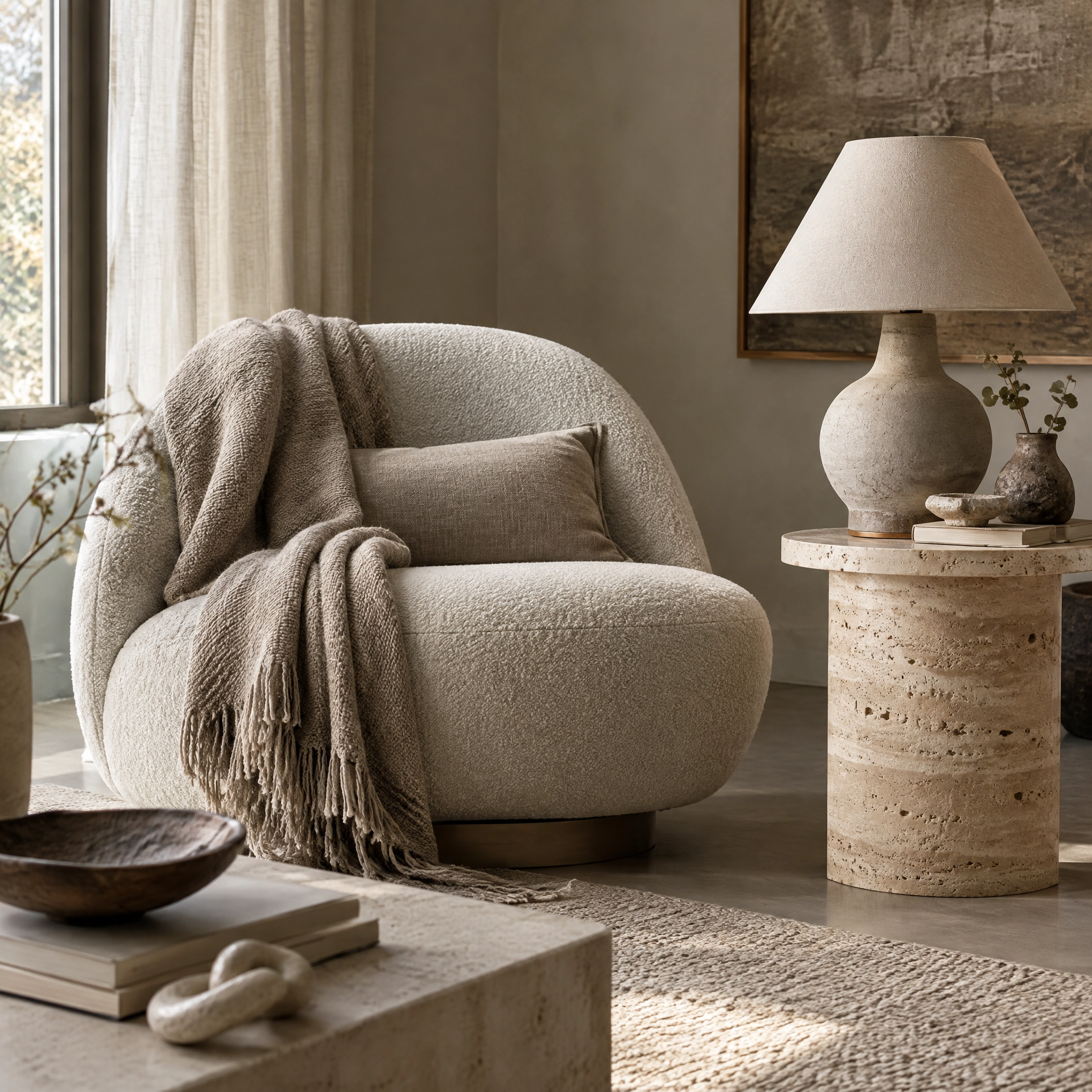 Furniture and home decor before clipping path